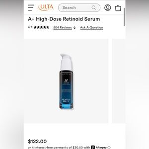 Sunday Riley A+ Retinoid Serum in Black and Blue